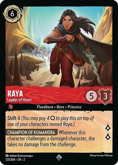 Raya - Leader of Heart (Super Rare) - Rise of the Floodborn 123/204 - Disney Locarcana